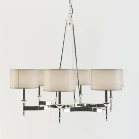 Pembroke light chandelier in polished nickel